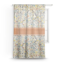 Swirly Floral Sheer Curtain - 50"x84"