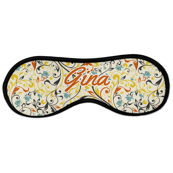 Custom Swirly Floral Sleeping Eye Masks - Large (Personalized)