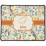 Swirly Floral Large Gaming Mouse Pad - 12.5" x 10" (Personalized)