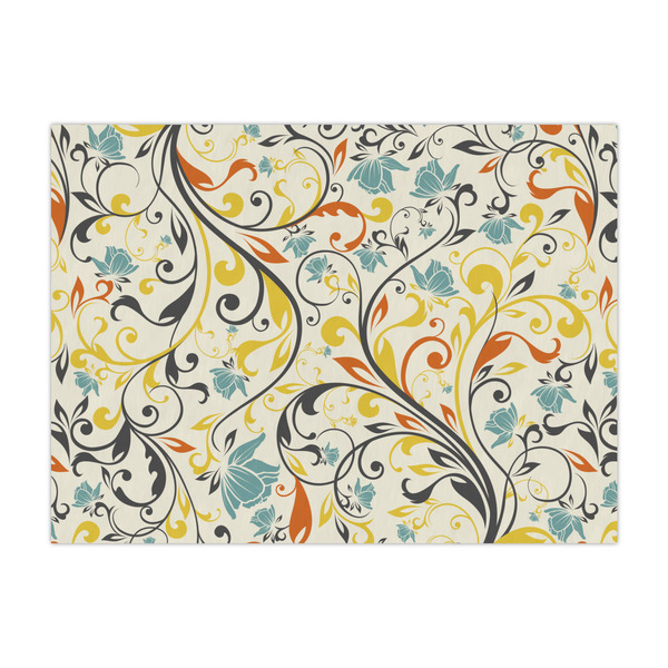 Custom Swirly Floral Large Tissue Papers Sheets - Heavyweight