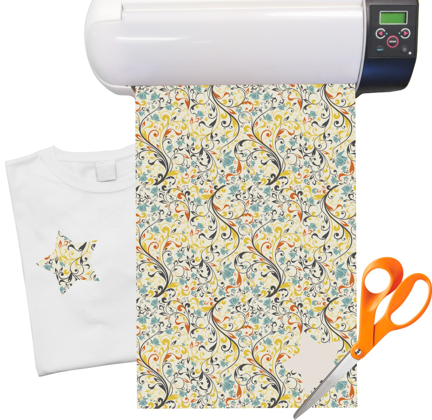 floral heat press vinyl