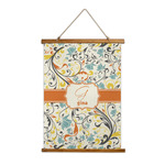 Swirly Floral Wall Hanging Tapestry (Personalized)