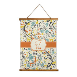 Swirly Floral Wall Hanging Tapestry (Personalized)
