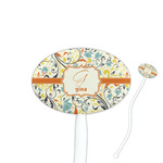 Swirly Floral Oval Stir Sticks (Personalized)