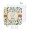 Swirly Floral White Plastic Stir Stick - Single Sided - Square - Approval