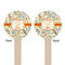 Swirly Floral Wooden 6" Stir Stick - Round - Double Sided - Front & Back