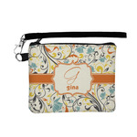 Swirly Floral Wristlet ID Case w/ Name and Initial