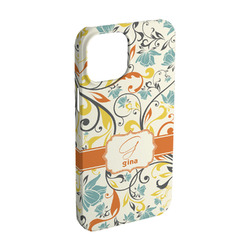 Swirly Floral iPhone Case - Plastic - iPhone 15 (Personalized)
