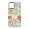 Swirly Floral iPhone 15 Tough Case - Back