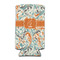 Orange & Blue Leafy Swirls 12oz Tall Can Sleeve - FRONT