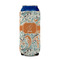 Orange & Blue Leafy Swirls 16oz Can Sleeve - FRONT (on can)