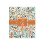 Orange & Blue Leafy Swirls Poster - Matte - 20x24 (Personalized)