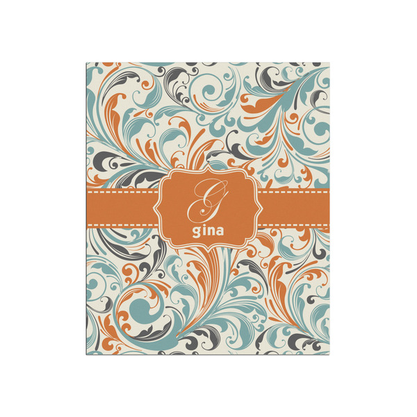 Custom Orange & Blue Leafy Swirls Poster - Matte - 20x24 (Personalized)