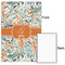 Orange & Blue Leafy Swirls 20x30 - Matte Poster - Front & Back