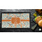 Orange & Blue Leafy Swirls Bar Mat - Small - LIFESTYLE