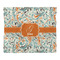 Orange & Blue Leafy Swirls Duvet Cover - King - Front