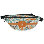 Orange & Blue Leafy Swirls Fanny Pack - Classic Style (Personalized)