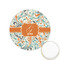 Orange & Blue Leafy Swirls Icing Circle - XSmall - Front