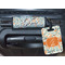 Orange & Blue Leafy Swirls Luggage Wrap & Tag