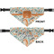 Orange & Blue Leafy Swirls Pet Bandana Approval