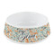 Orange & Blue Leafy Swirls Plastic Pet Bowls - Small - MAIN