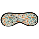 Orange & Blue Leafy Swirls Sleeping Eye Masks - Large (Personalized)