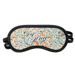 Orange & Blue Leafy Swirls Sleeping Eye Mask (Personalized)