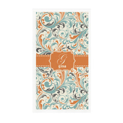 Orange & Blue Leafy Swirls Guest Paper Towels - Full Color - Standard (Personalized)