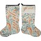 Orange & Blue Leafy Swirls Stocking - Double-Sided - Approval