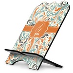 Orange & Blue Leafy Swirls Stylized Tablet Stand (Personalized)