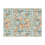 Orange & Blue Leafy Swirls Tissue Paper Sheets