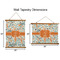 Orange & Blue Leafy Swirls Wall Hanging Tapestries - Parent/Sizing