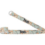 Orange & Blue Leafy Swirls Yoga Strap (Personalized)