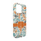 Orange & Blue Leafy Swirls iPhone 13 Pro Case - Angle