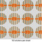 Orange & Blue Stripes 1" Multipurpose Round Labels - Sheet