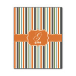 Orange & Blue Stripes Wood Print - 11x14 (Personalized)