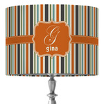 Orange & Blue Stripes 16" Drum Lamp Shade - Fabric (Personalized)