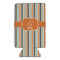 Orange & Blue Stripes 16oz Can Sleeve - Set of 4 - FRONT