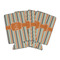 Orange & Blue Stripes 16oz Can Sleeve - Set of 4 - MAIN