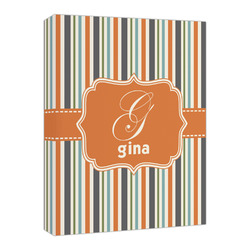 Orange & Blue Stripes Canvas Print - 16x20 (Personalized)