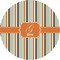 Orange & Blue Stripes 2" Multipurpose Round Labels - Single Sticker