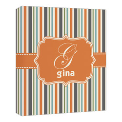 Orange & Blue Stripes Canvas Print - 20x24 (Personalized)