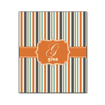 Orange & Blue Stripes Wood Print - 20x24 (Personalized)