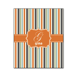 Orange & Blue Stripes Wood Print - 20x24 (Personalized)