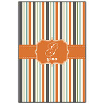 Orange & Blue Stripes Wood Print - 20x30 (Personalized)
