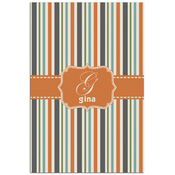 Orange & Blue Stripes Poster - Matte - 24x36 (Personalized)