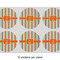 Orange & Blue Stripes 3" Multipurpose Round Labels - Sheet