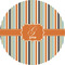 Orange & Blue Stripes 3" Multipurpose Round Labels - Single Sticker