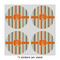 Orange & Blue Stripes 4" Multipurpose Round Labels - Sheet