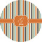 Orange & Blue Stripes 5" Multipurpose Round Label - Single Sticker